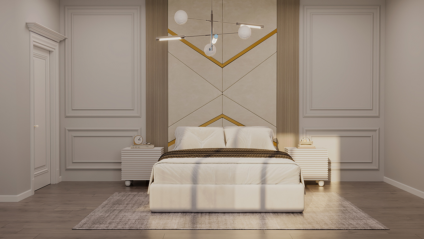 bed Interior architecture Render visualization interior design  modern 3D 3ds max corona