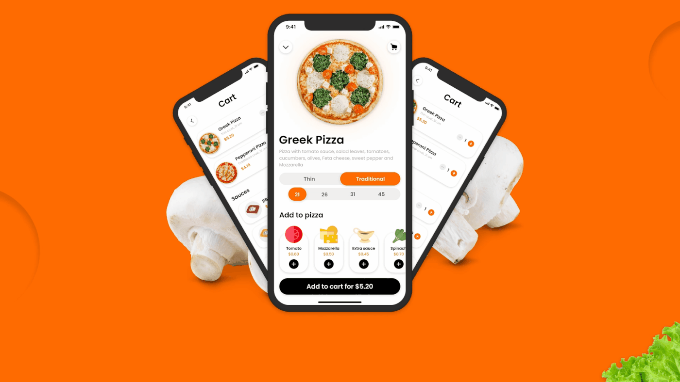 Food  Mobile app Pizza pizza tempo restaurants app design iOS App pizza app food app uiux