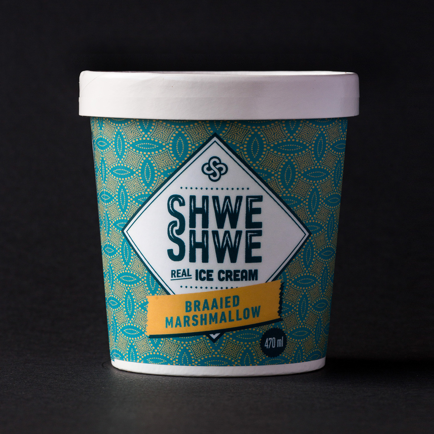 Ice Cream Community ice cream tub pint pattern Shweshwe