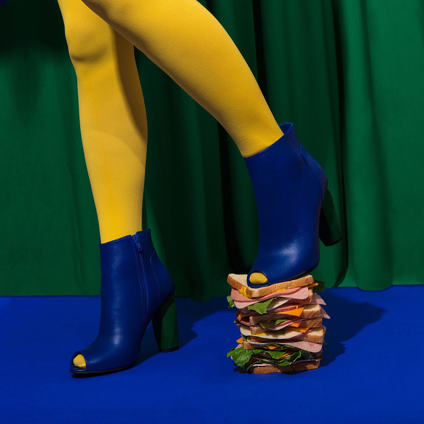 still life table top styling  Monochromatic graphic design  shoes sagmeister jessica walsh guava
