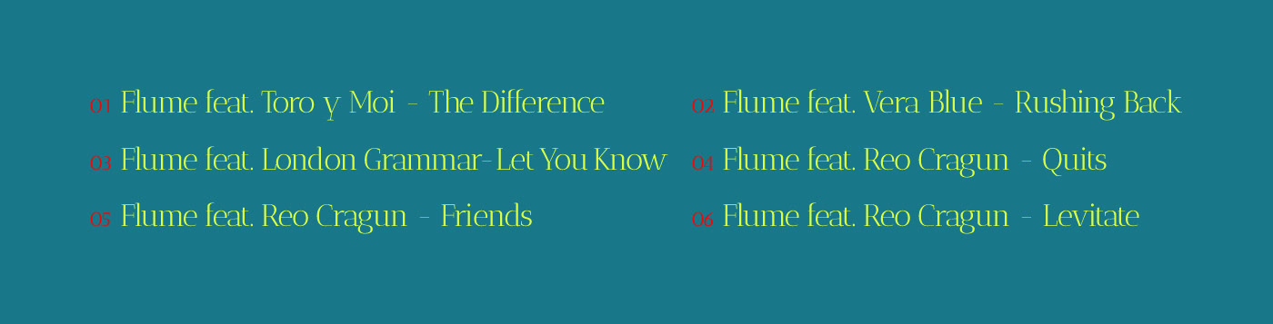 flume music playlist UI ux Webdesign optical geometric Promotion interactive