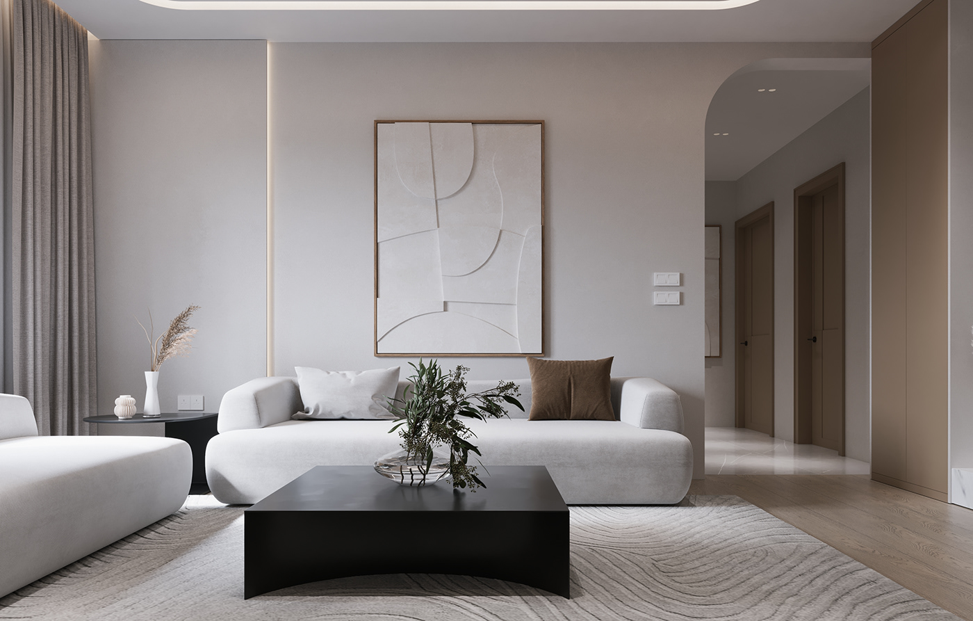Interior minimal Minimalism minimalist apartment living design lounge modern simple