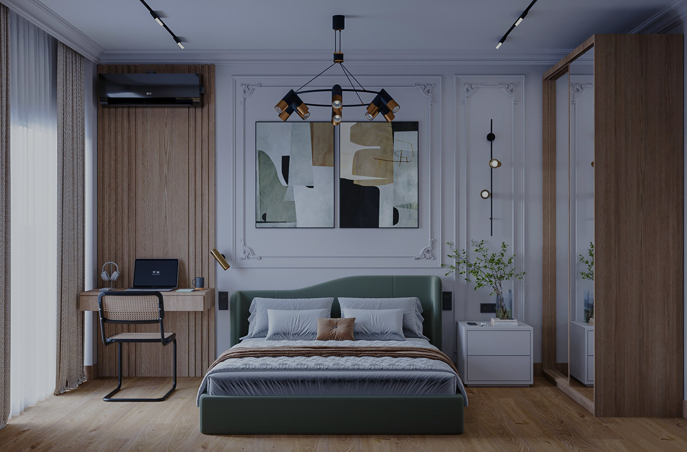 bedroom interior design  Interior Bedroom interior bedroomdesign corona render  3ds max photoshop workspace designer
