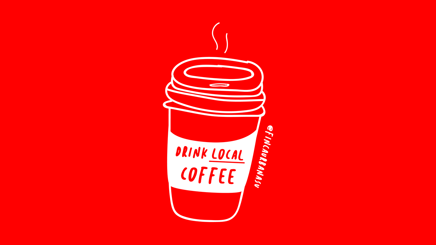 branding  Coffee Coffee Culture coffee illustration coffee power content draw local Retail strategy
