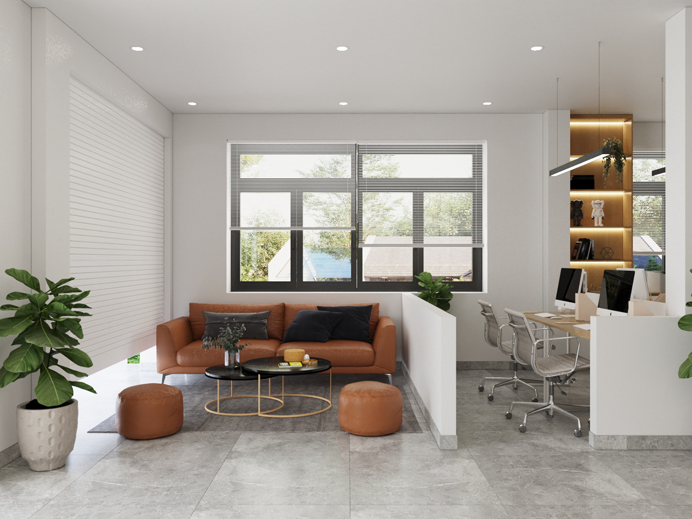 indoor interior design  Render 3D architecture corona design