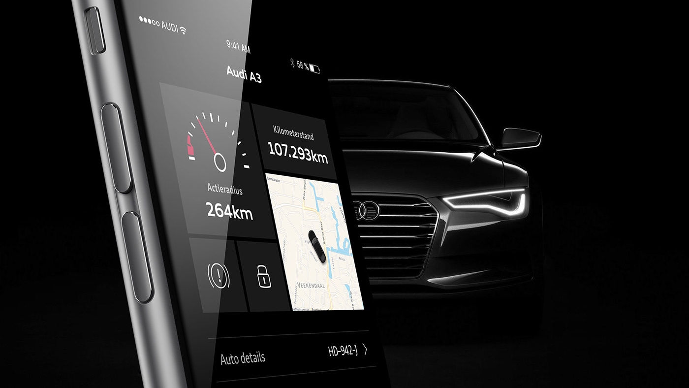 volkswagen Audi app car dashboard digital UI service Interface design