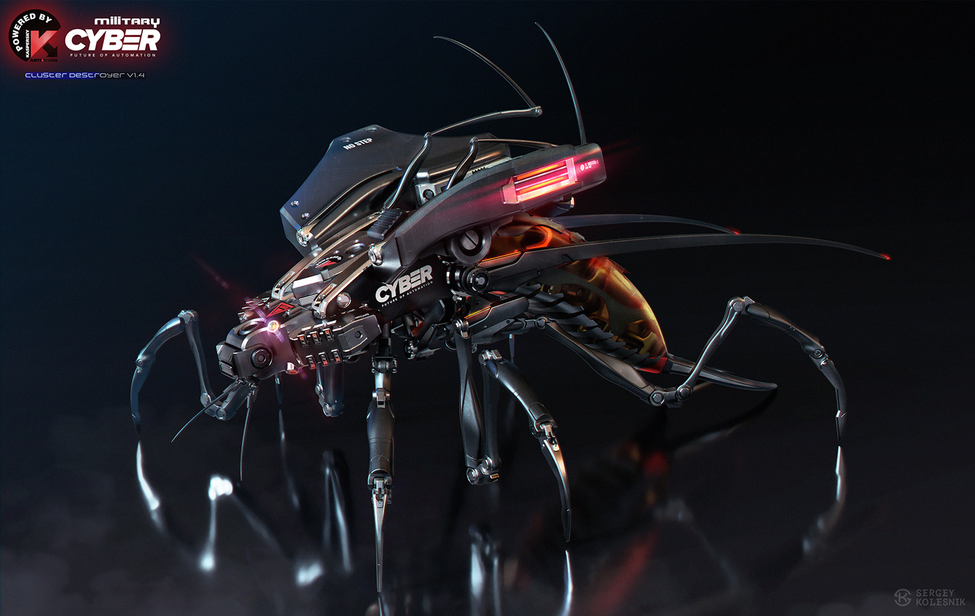 bugs concept concept art Cyberpunk digital illustration fantasy mecha robots Scifi