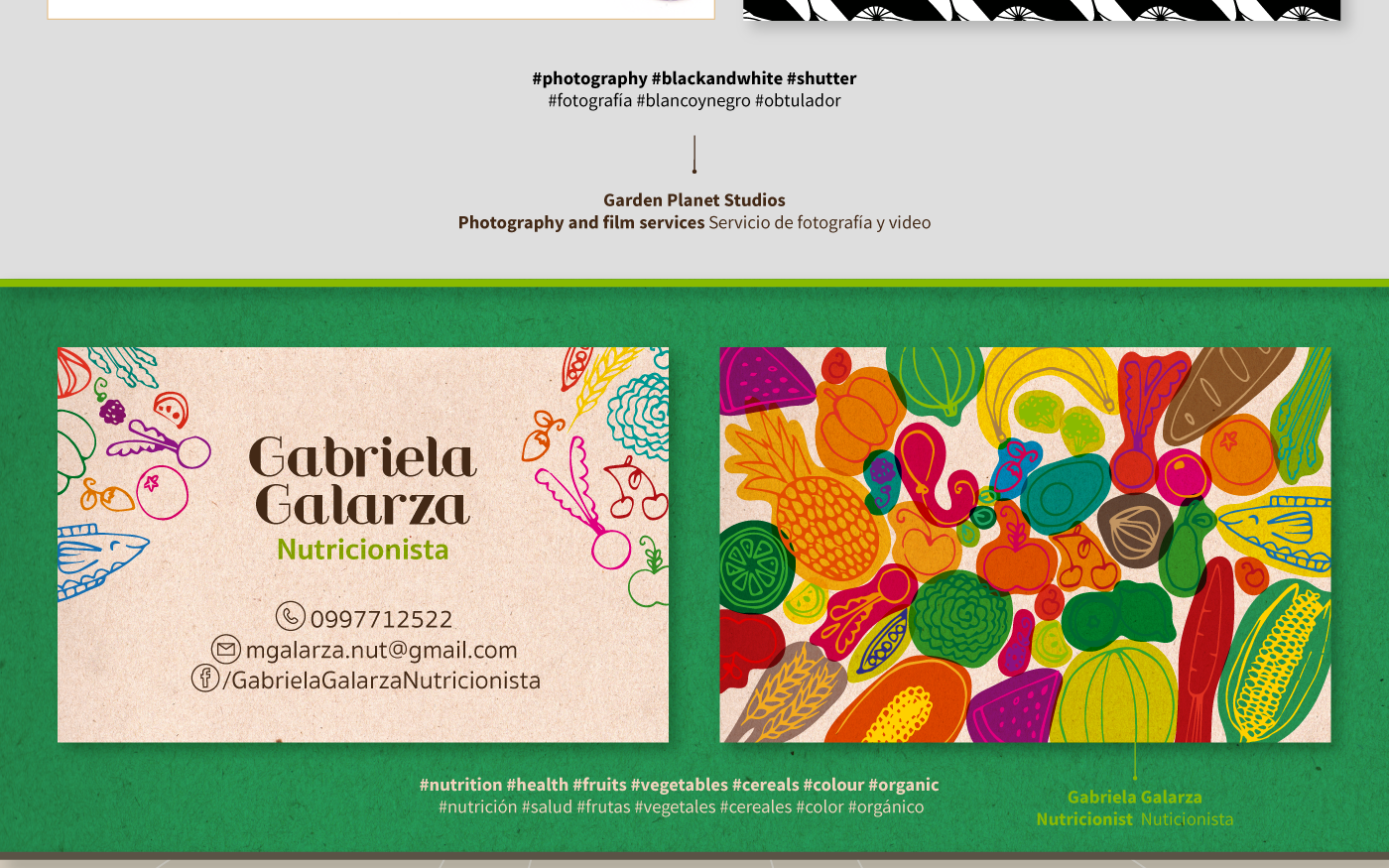 Business Cards Tarjetas stationary Papeleria Negocio tarjeta de presentación Gabriela Corral Ecuador diseño tarjetas  Business card design Style personality