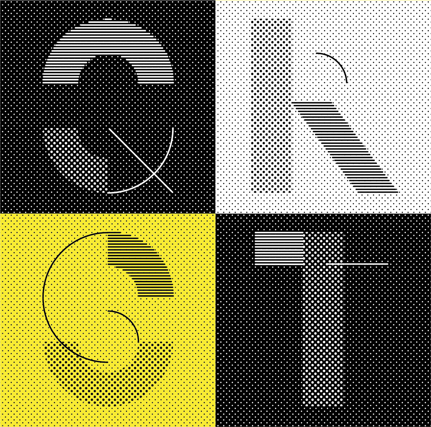tipografia font 36daysoftype grafics pattern dots dot alphabet alfabeto numbers