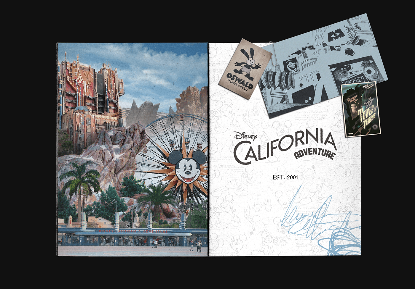 fanzine editorial journal magazine Travel Disneyland disney typography   design Zine 
