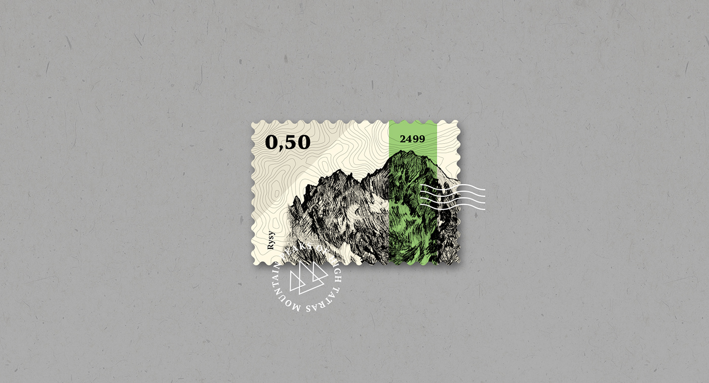 stamp postal mountains slovakia peaks ILLUSTRATION  Collection set tatras edition