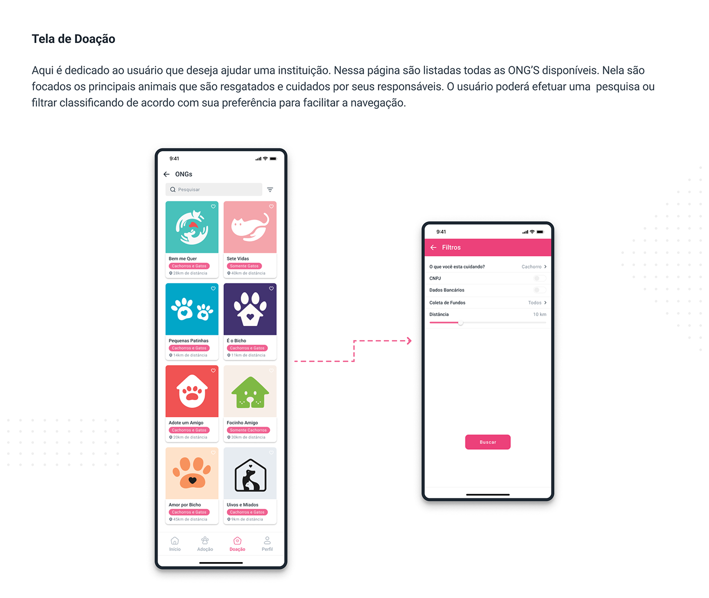 app design Pet adoption UX design ui design Figma