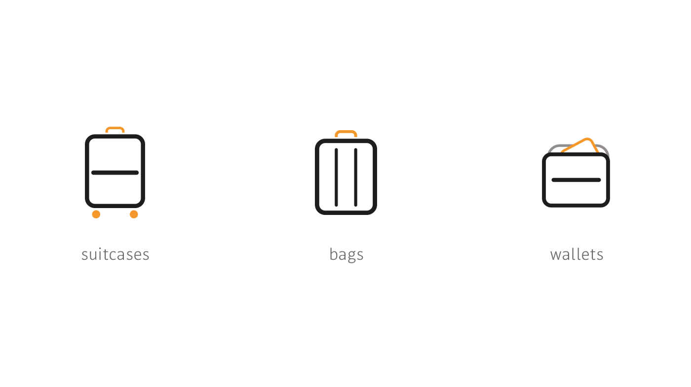 suitcase WALLET bag logo
