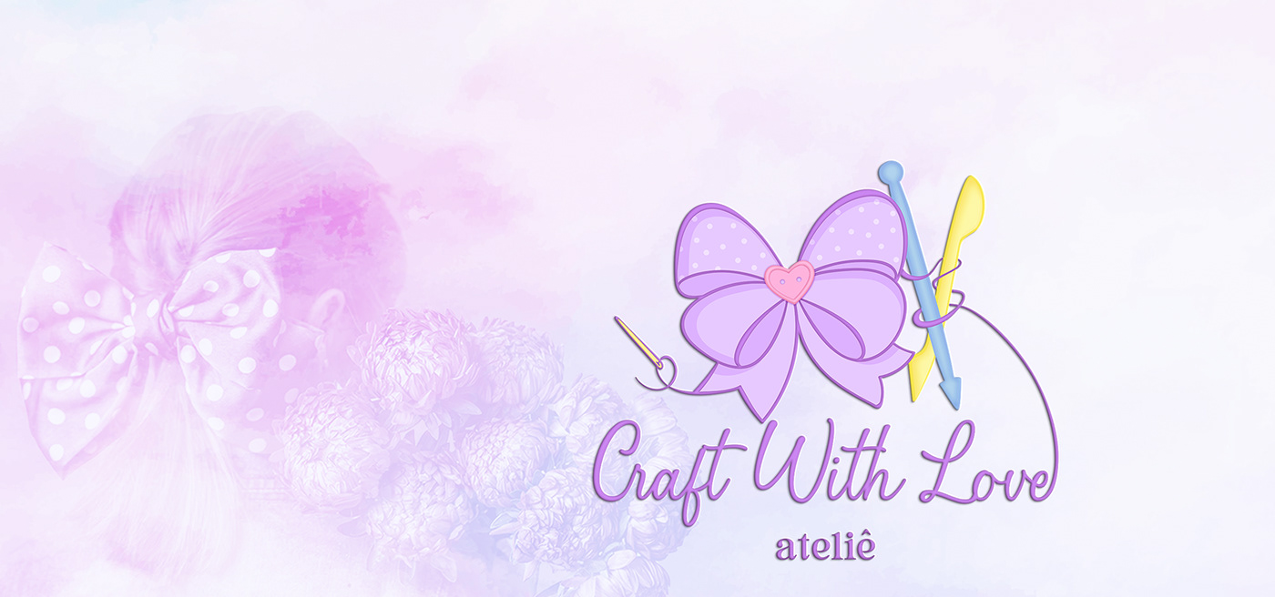 ateliê craft hair bow laços Logo Design Logotipo