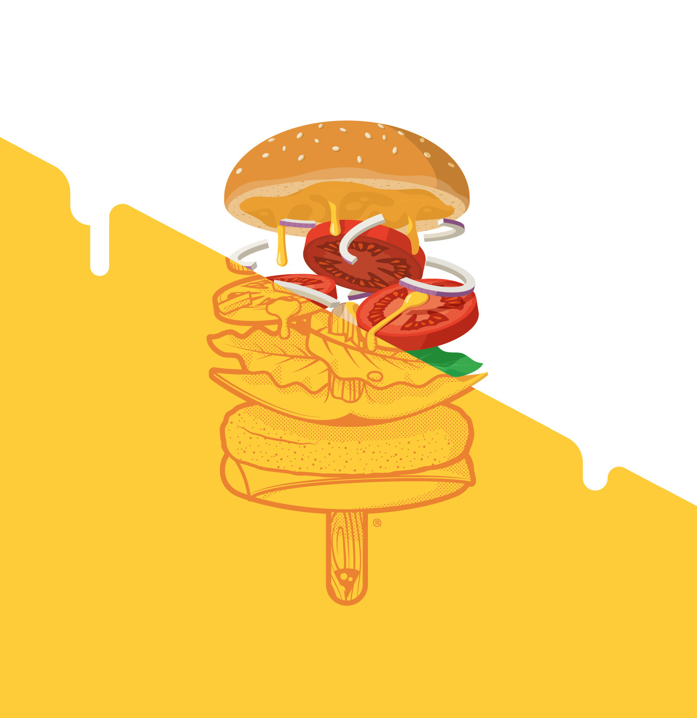 burger hamburger Food  meat beef floating Levitate Cheese jar popsicle