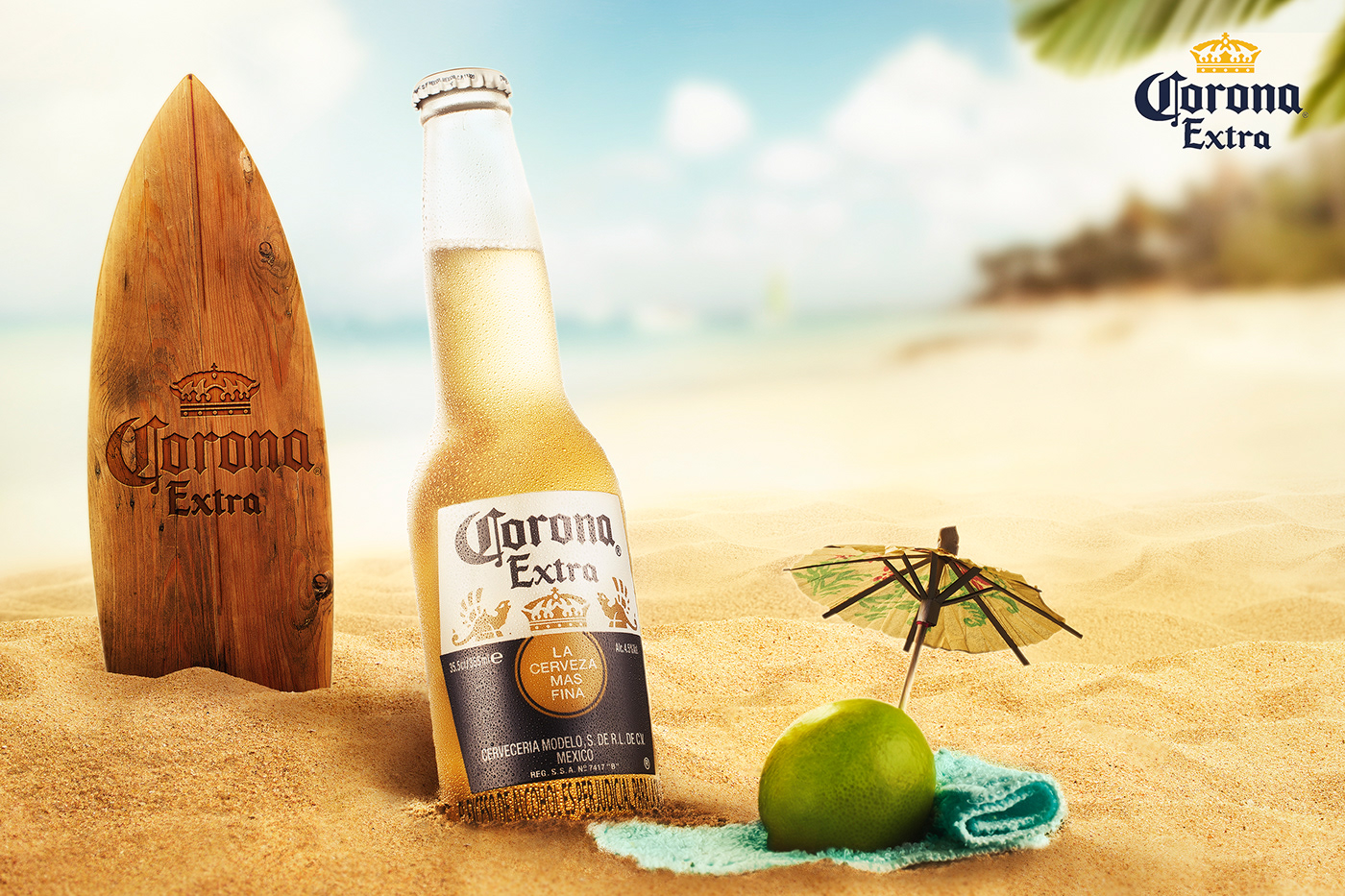 corona extra beer cerveza playa beach Surf botella corona rubia summer