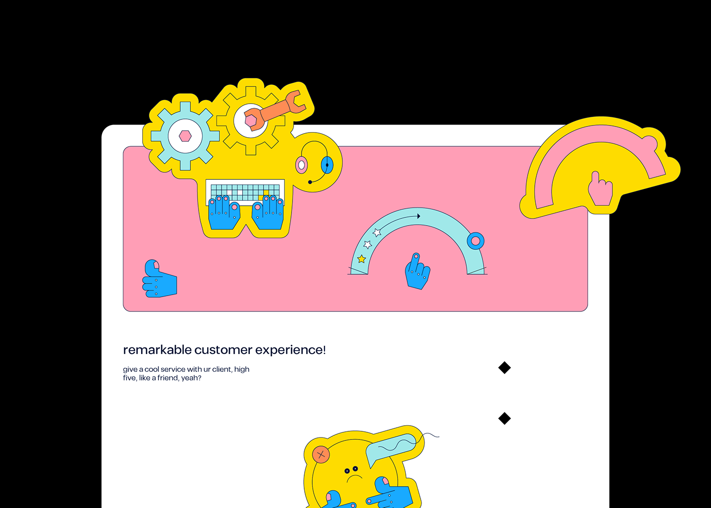 adobe illustrator Character design  customer service hands ILLUSTRATION  Style vector