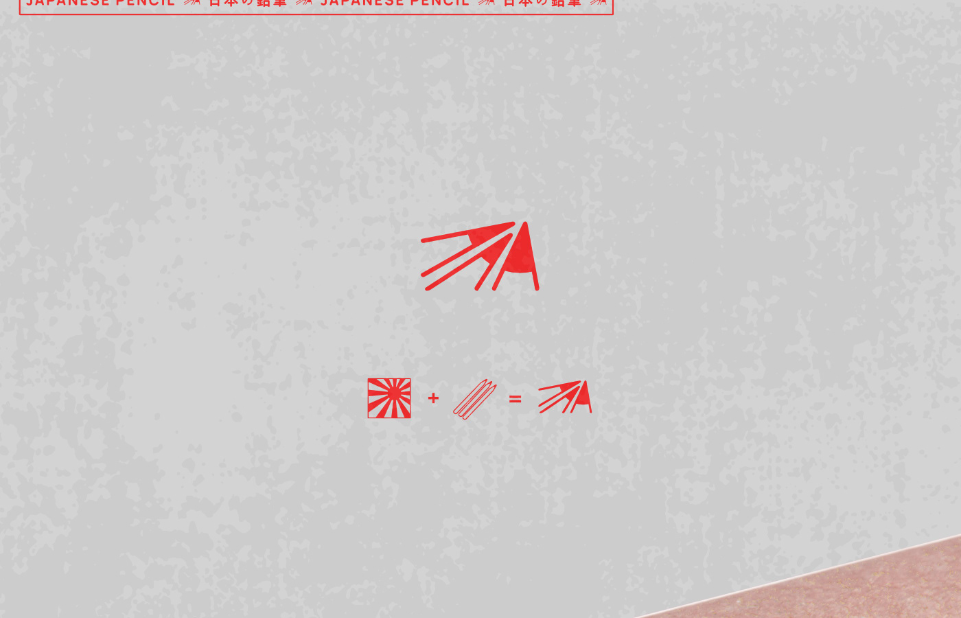 branding  flag japan logo pencil red simple