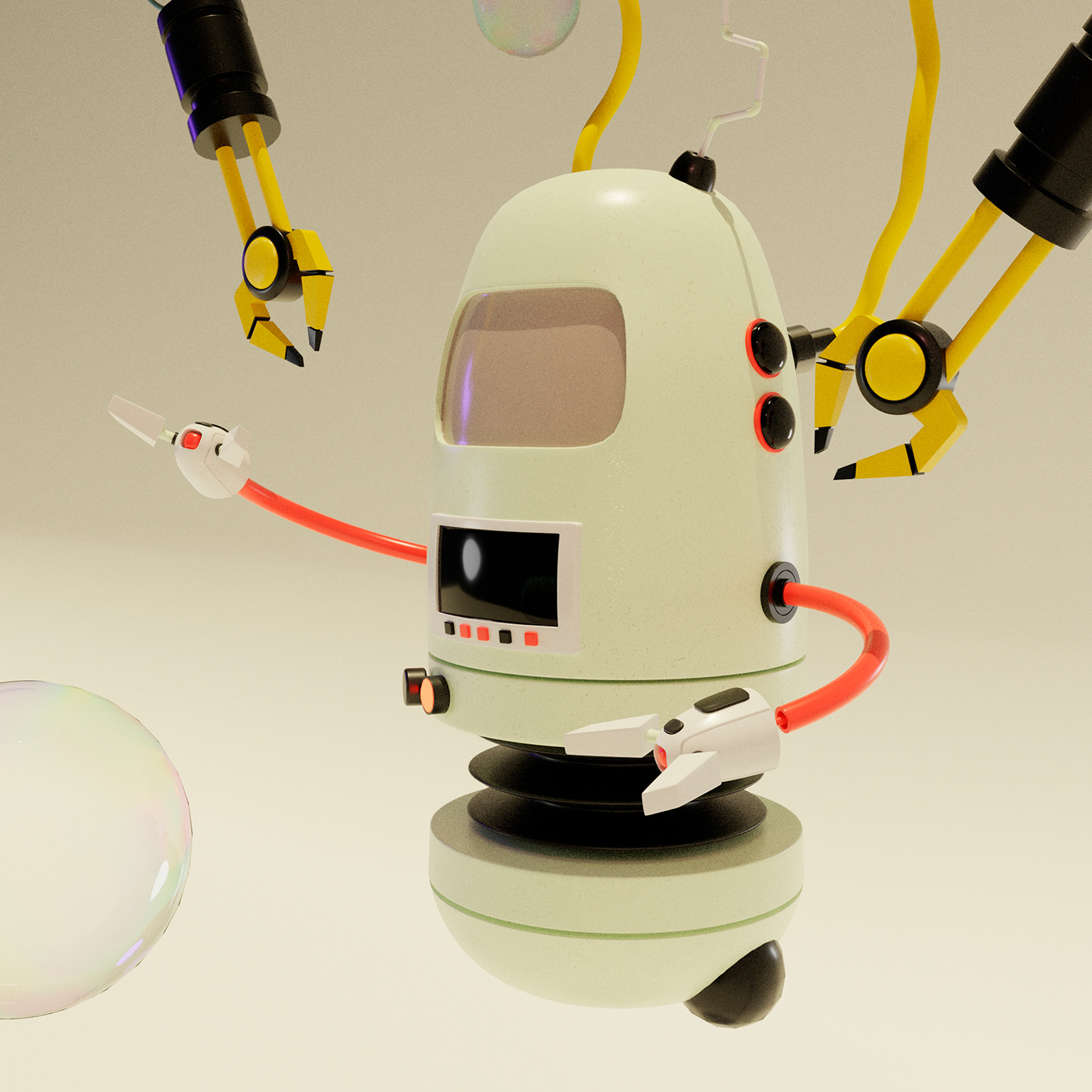 3D 3d art 3d modeling blender blender3d Character design  cycles Digital Art  Low Poly robot