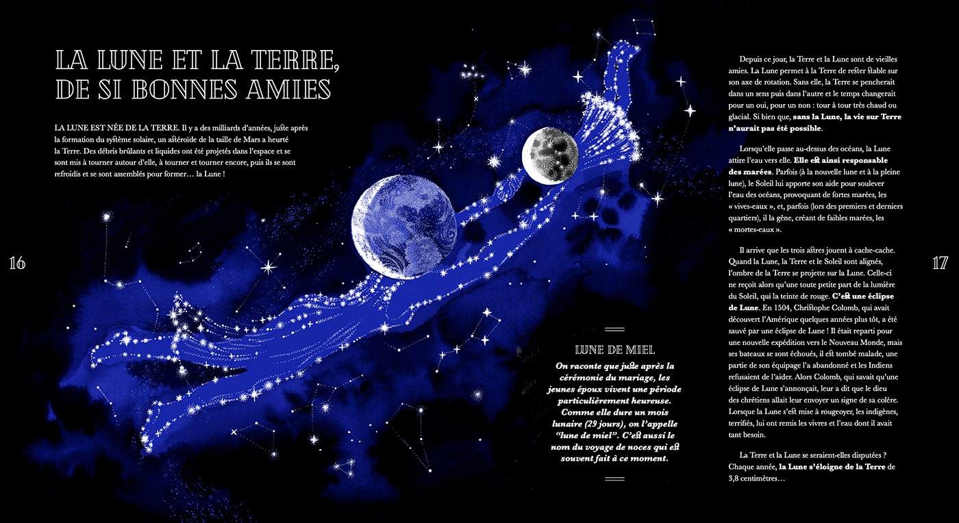 astronomy Aurora Borealis children's book milkyway moon night nightmares pantone Planets stars