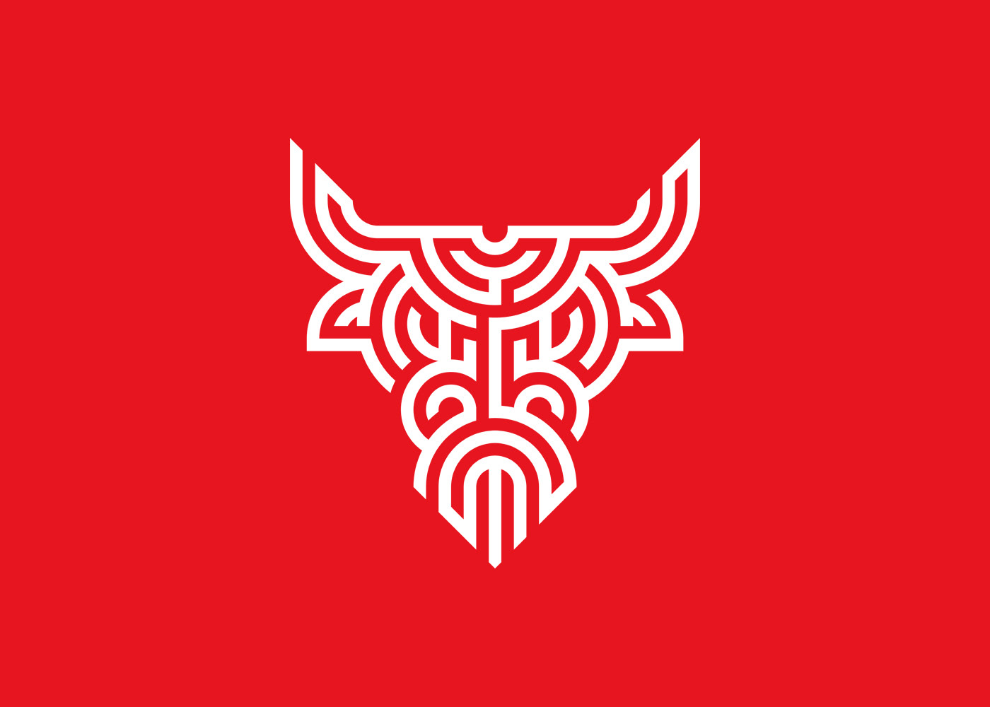 minotaur logo maze head bull
