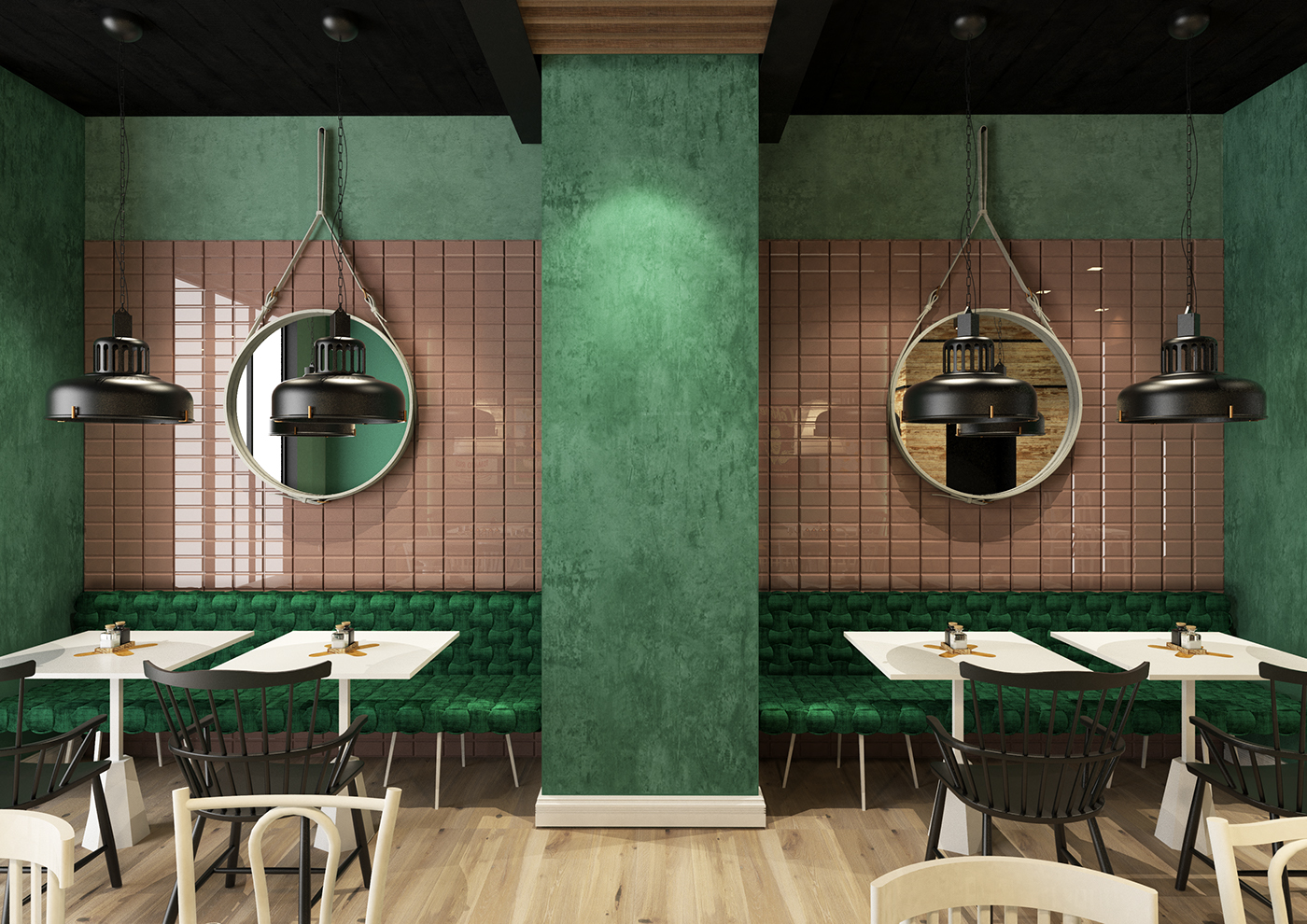 restaurant Bistrot mintos modern interiordesign Interior geometry graphic graphicdesign design