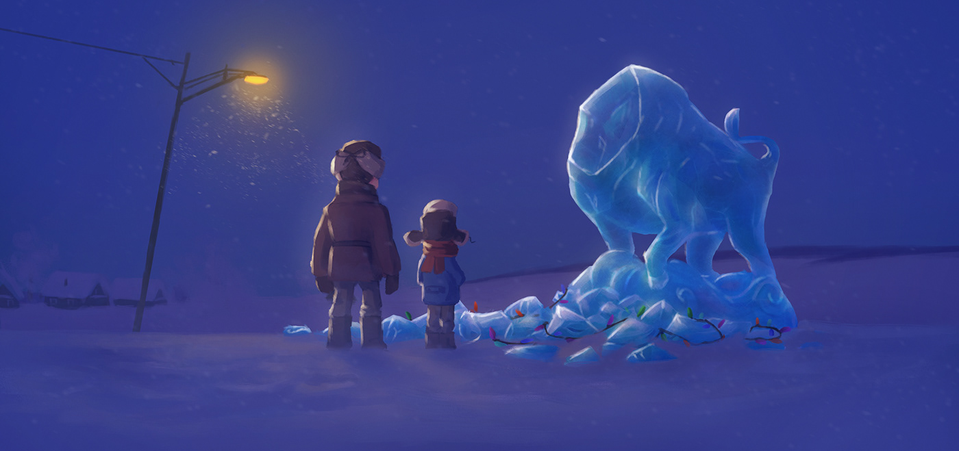 short film animation  filmmaking indigenous Christmas winter 3d animation blender Digital Art  Character design 