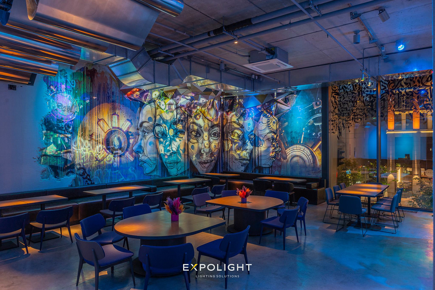 lightning Interior Lightworks art glass programming light Graffiti light Solution architecture restaurant