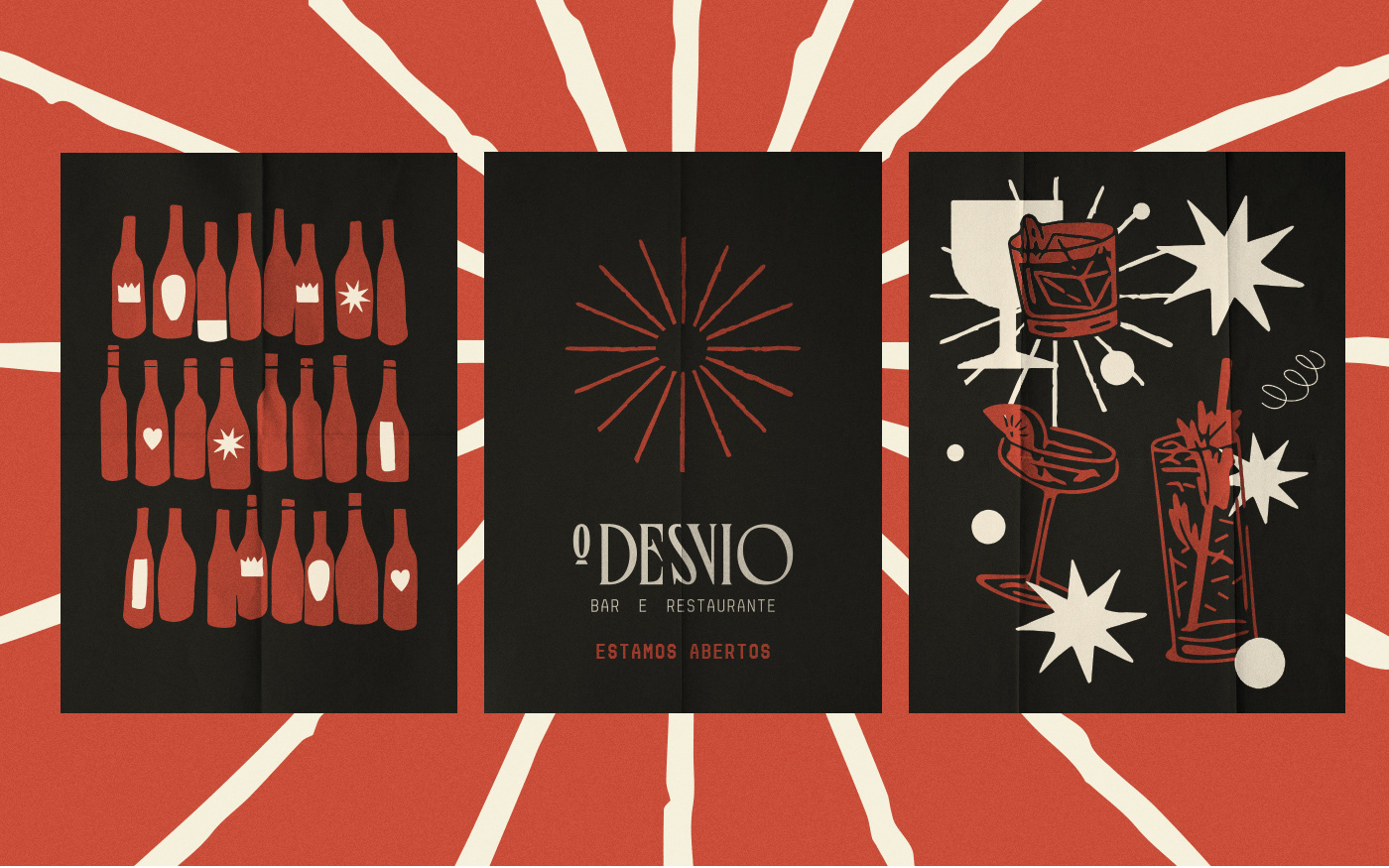 bar drink identidade visual Logo Design restaurant são paulo Show vermelho