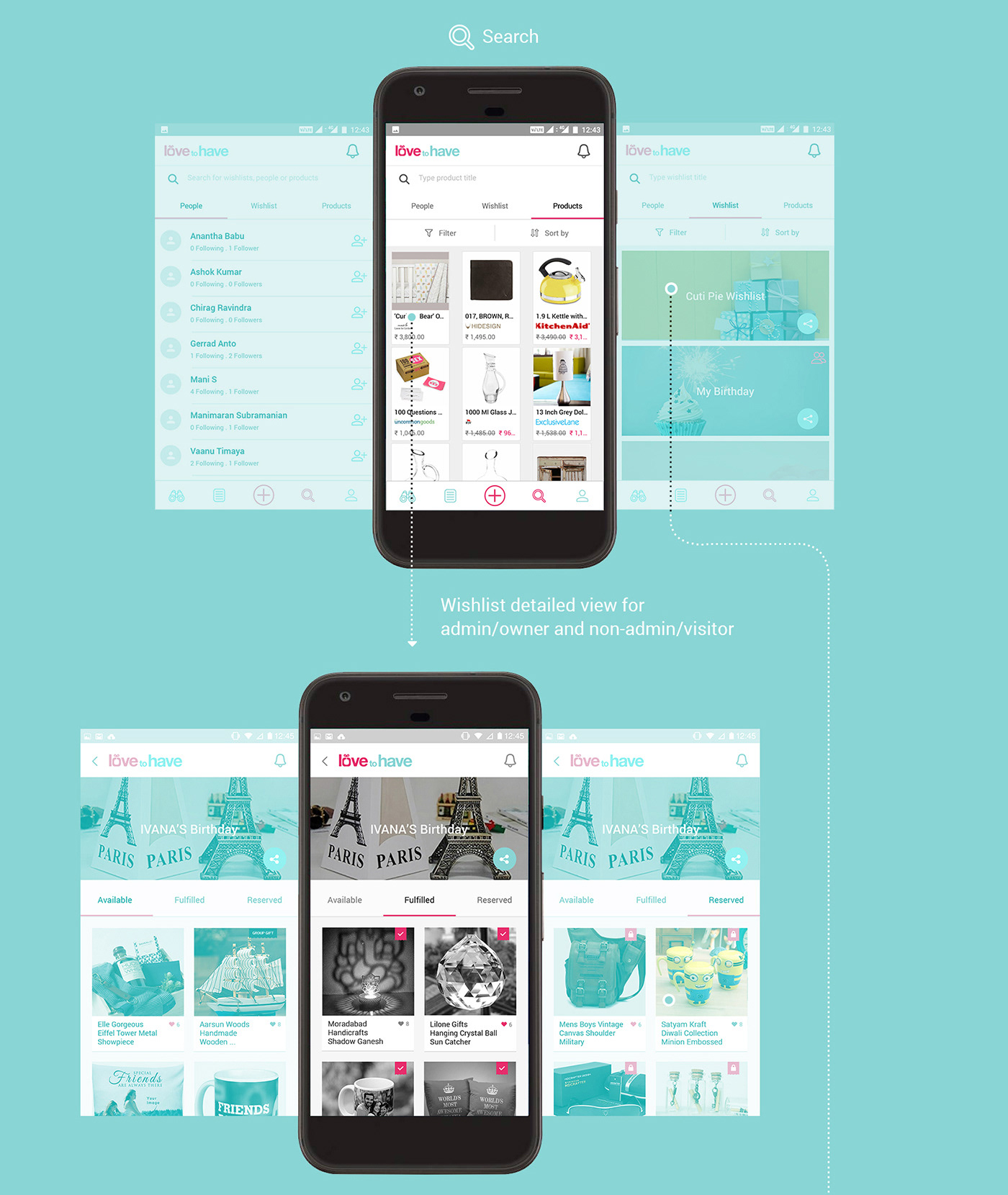 product design  UI/UX Design Mobile app branding  Atomgroups Android UI Gift Shop online shopping