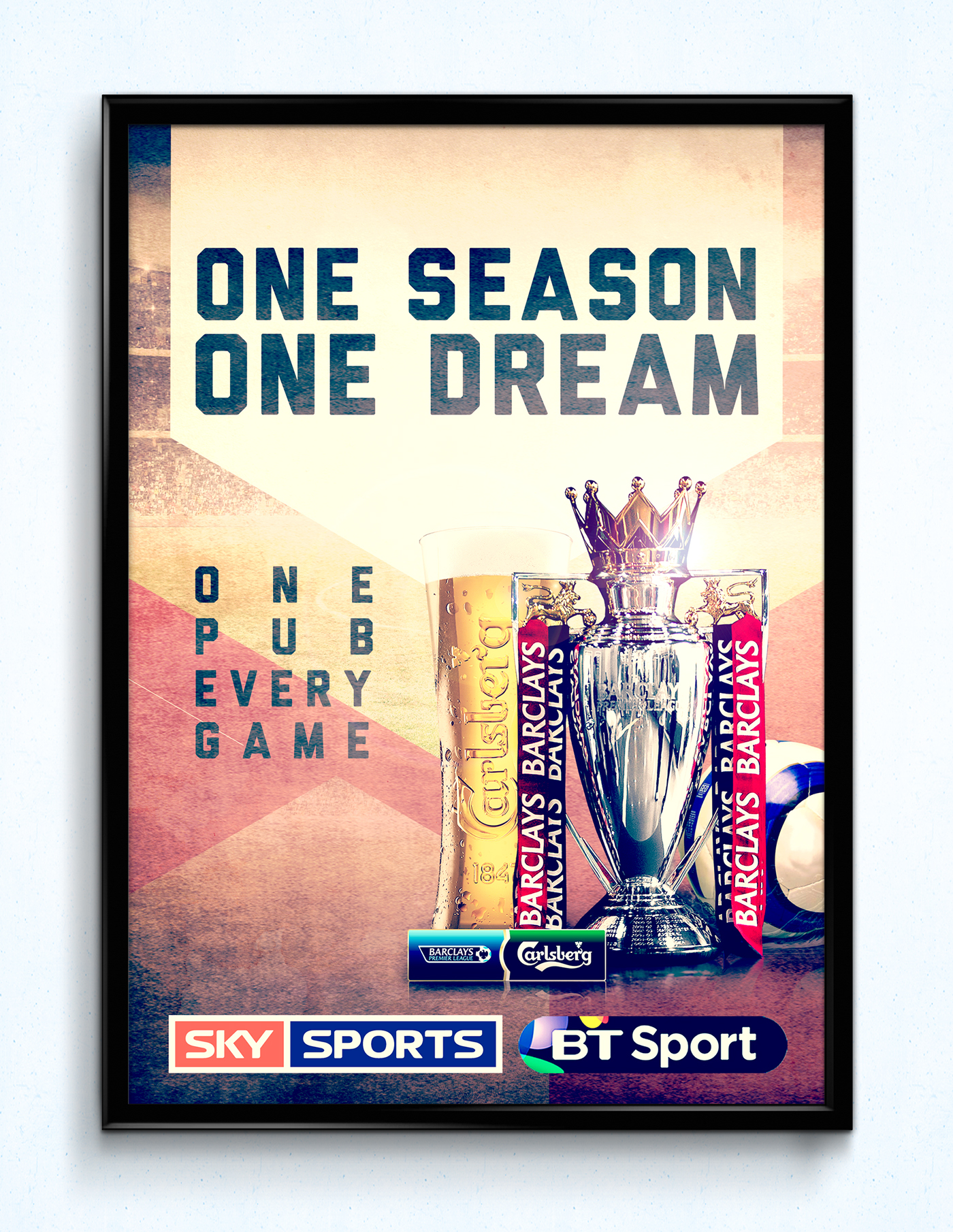 sport football poster banner pos marketing   photoshop type campaign new season season 2014/2015 concept Stonegate Pubs pub