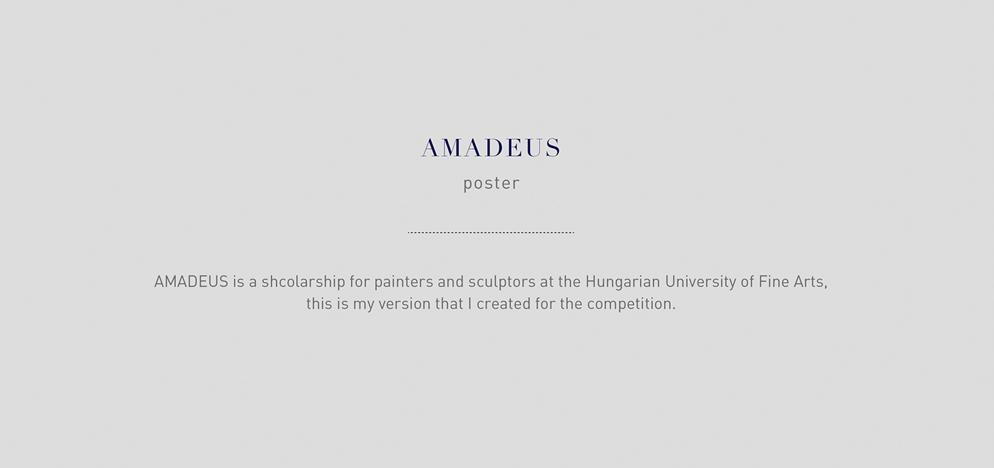 poster Amadeus tipography amadeus poster