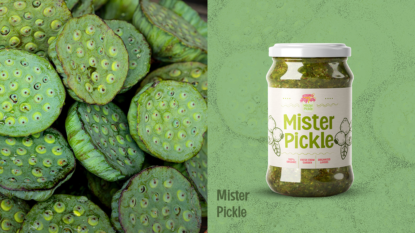 Logo Design organic food visual identity brand identity organic pickle food branding natural Brand Design branding 