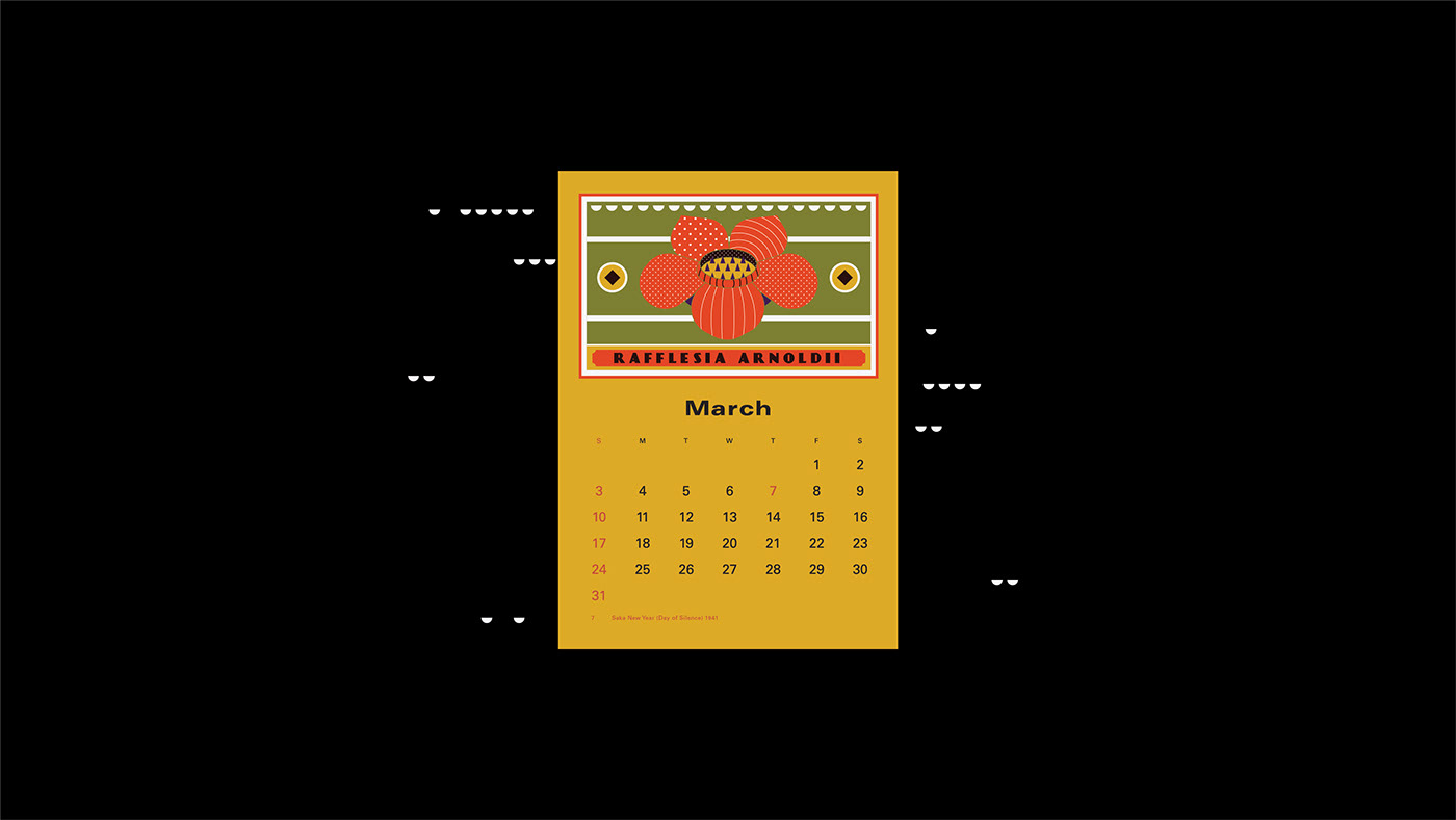 calendar indonesia jakarta print Stationery Illustrator branding  vector design
