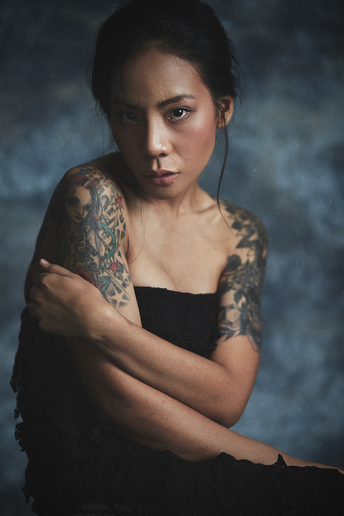 model makeup profile photographer Film   simulate tattoo
