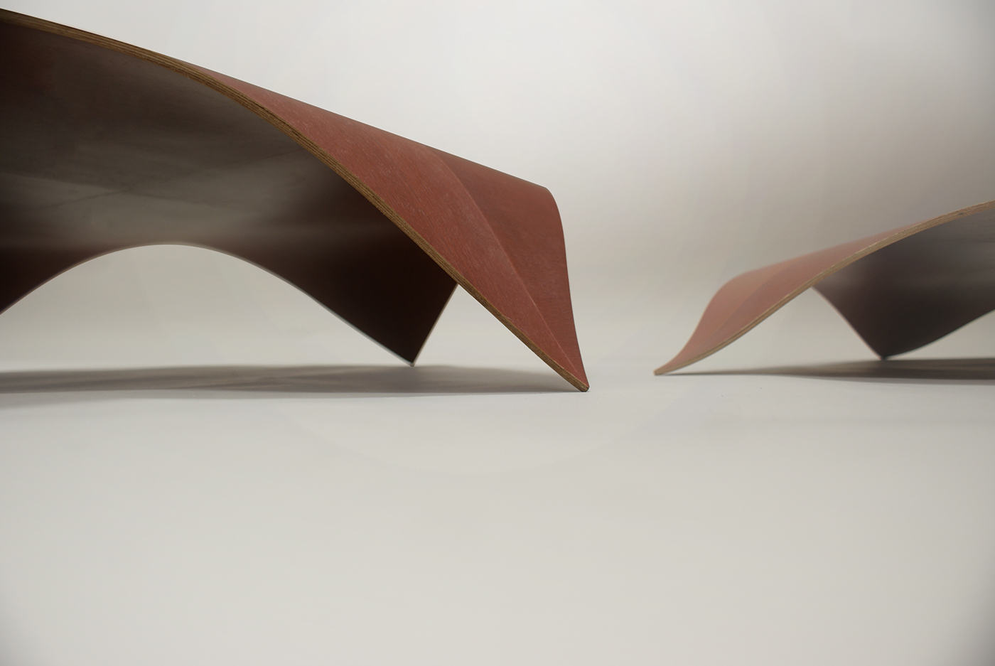 Adobe Portfolio manta ray bending bent wood table furniture sculptural