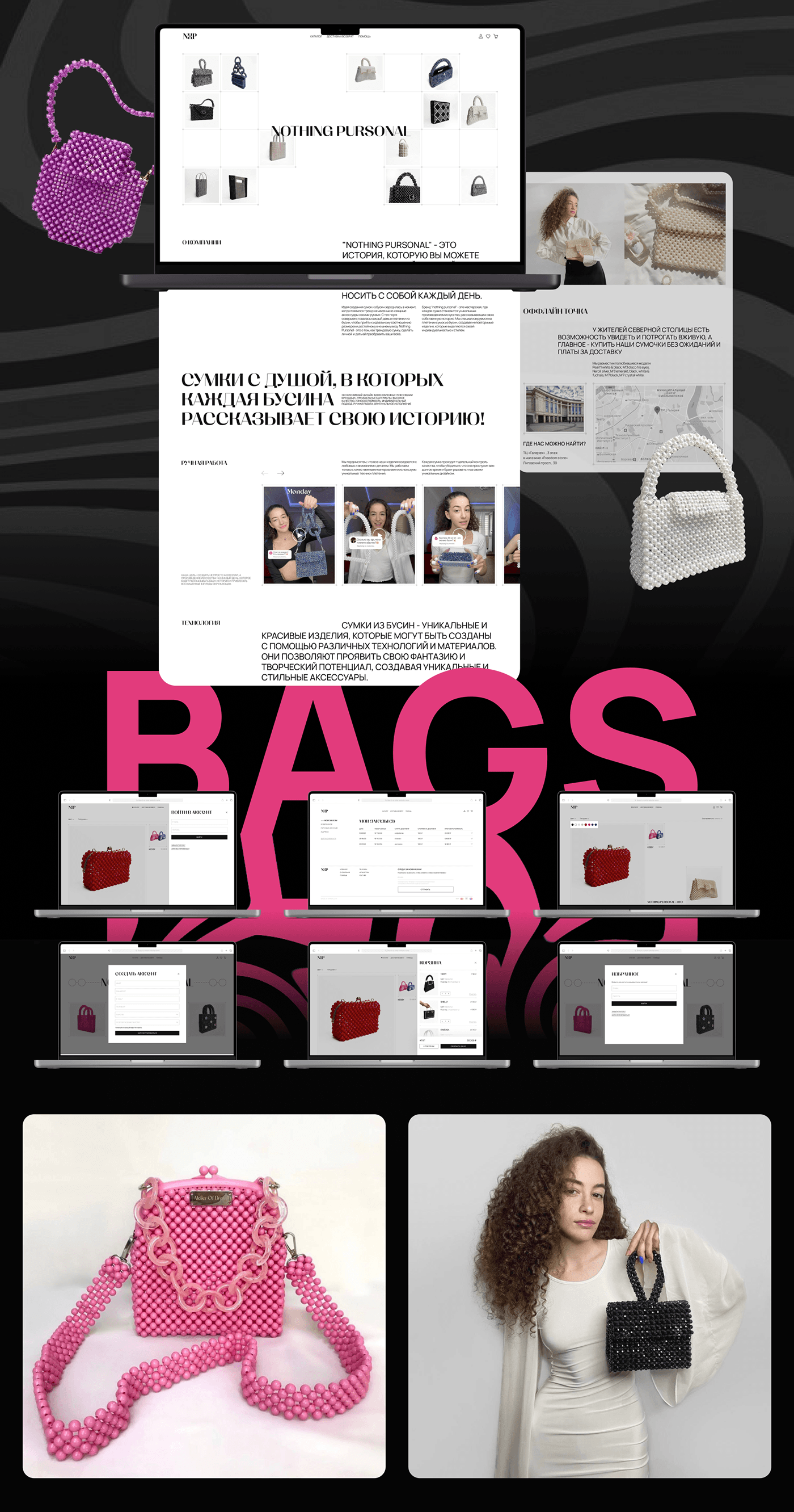 Ecommerce landing page Web Design  UI/UX Website design bags Fashion  shop store