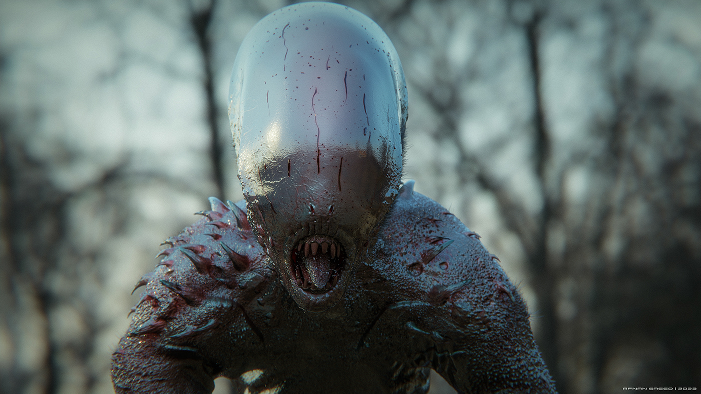 3D alien Character creature horror hr giger oats studio Ridley Scott Sci Fi Xenomorph