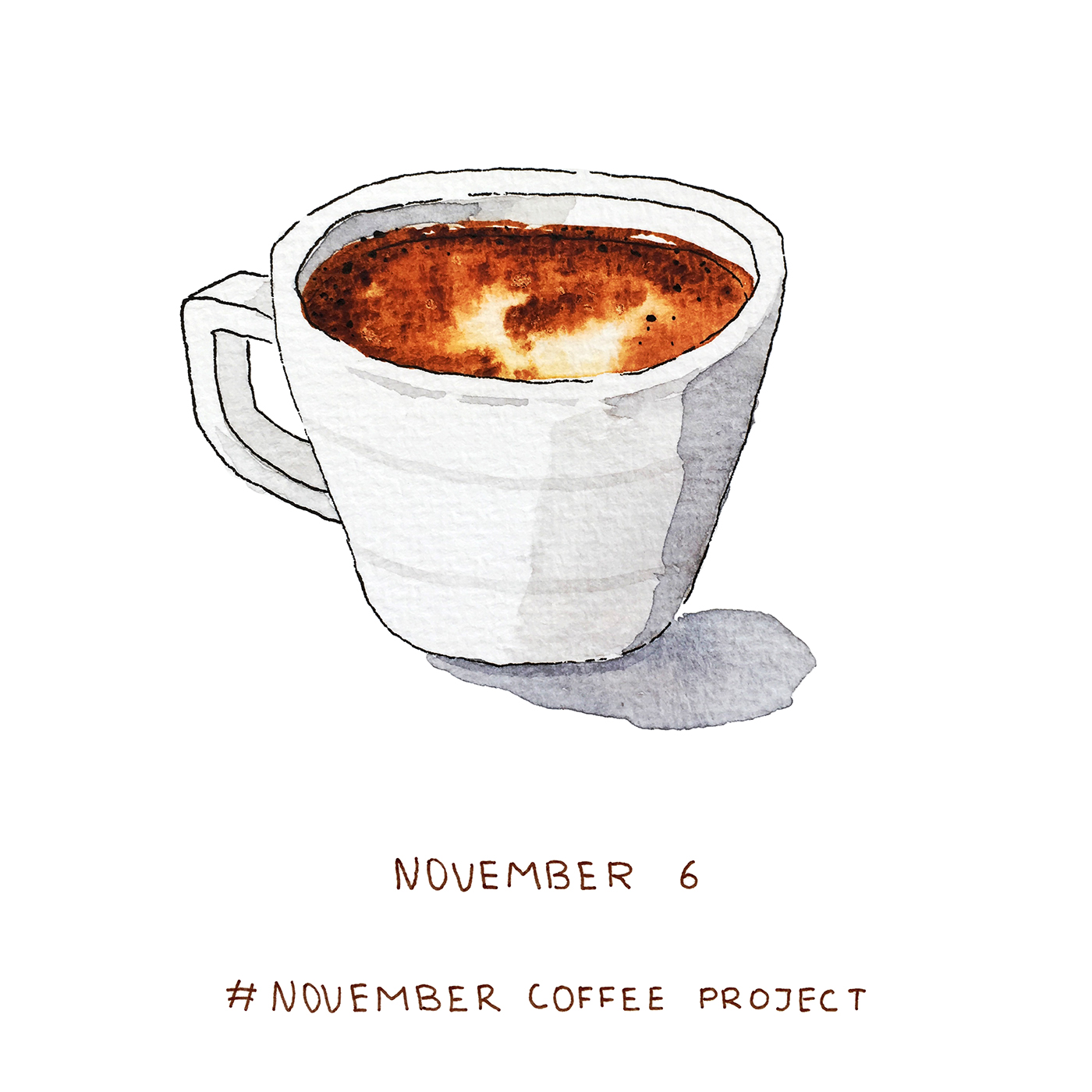 ILLUSTRATION  Drawing  painting   watercolor Coffee November