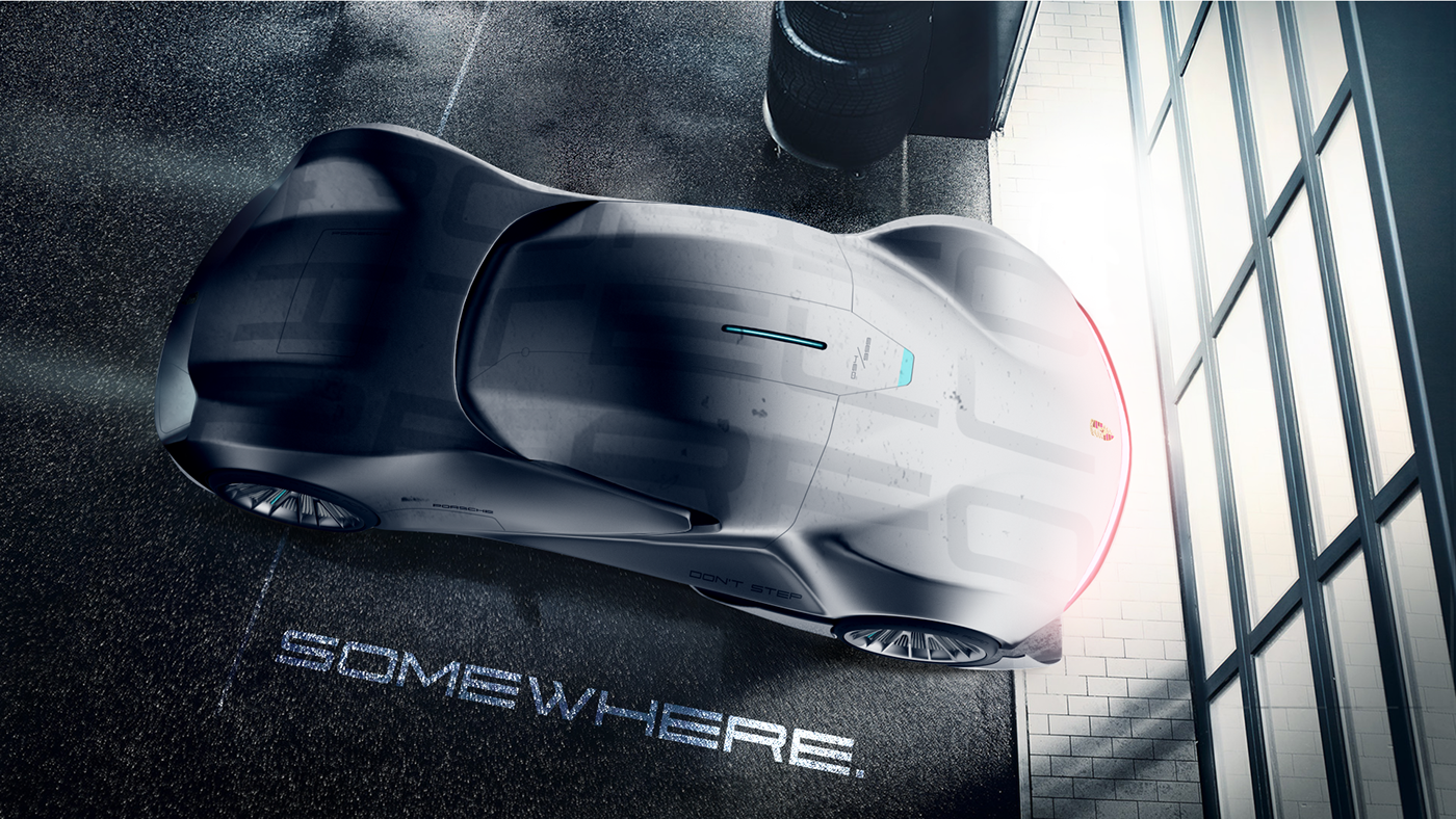 Porsche car Vehicle design transportation Advance futuristic subculture Autonomy driver