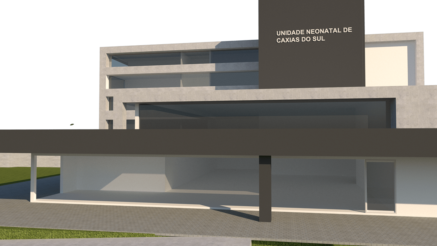 3D architecture ARQUITETURA arquitetura hospitalar hospital modern projeto Render vray
