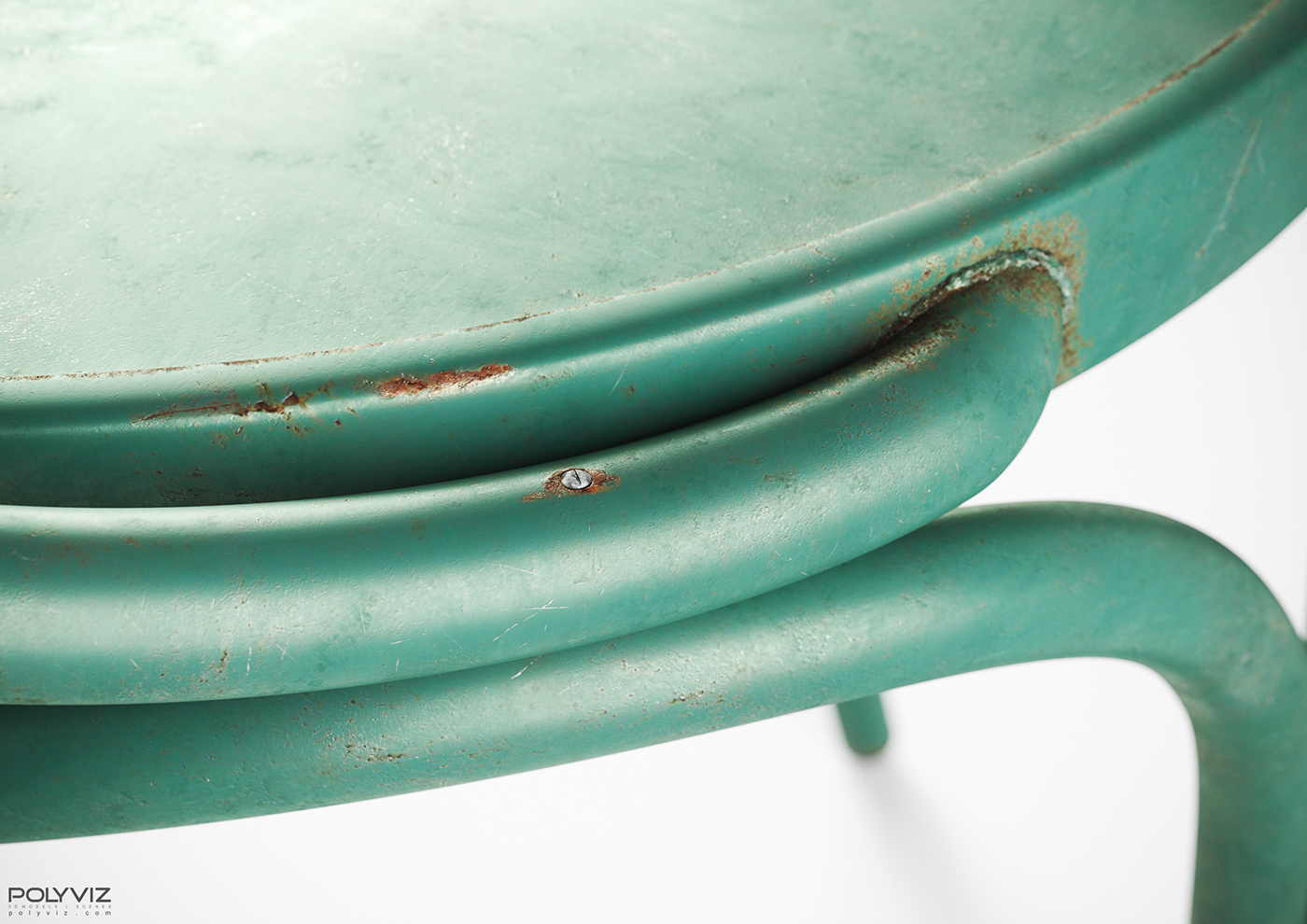 3d max corona render  Mari product design  old chair rust rust chair Render studio polyviz