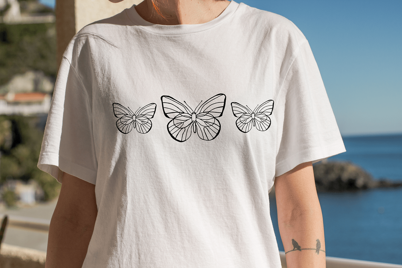 design estampado mariposas poleras Ropa t-shirt tigre