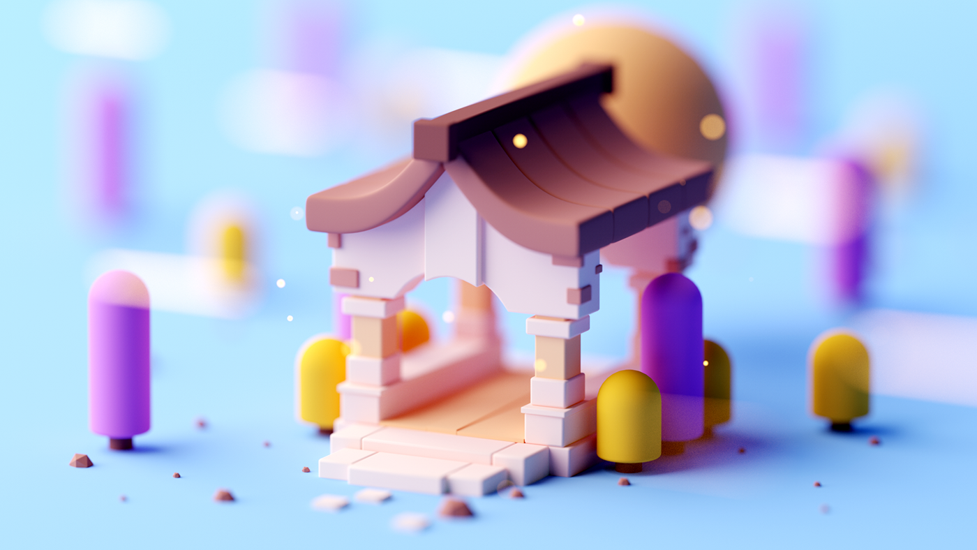 game buildings buildings Isometric Low Poly Game Assets game cartoon 3D constructions house