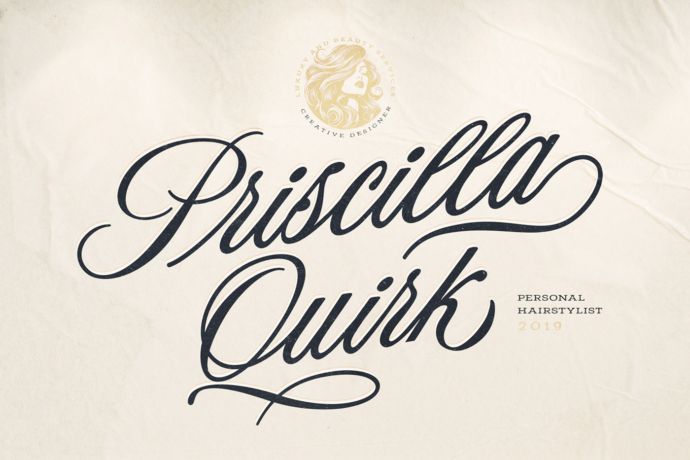 Custom name design with The Original Font by Blessed Print, vintage font