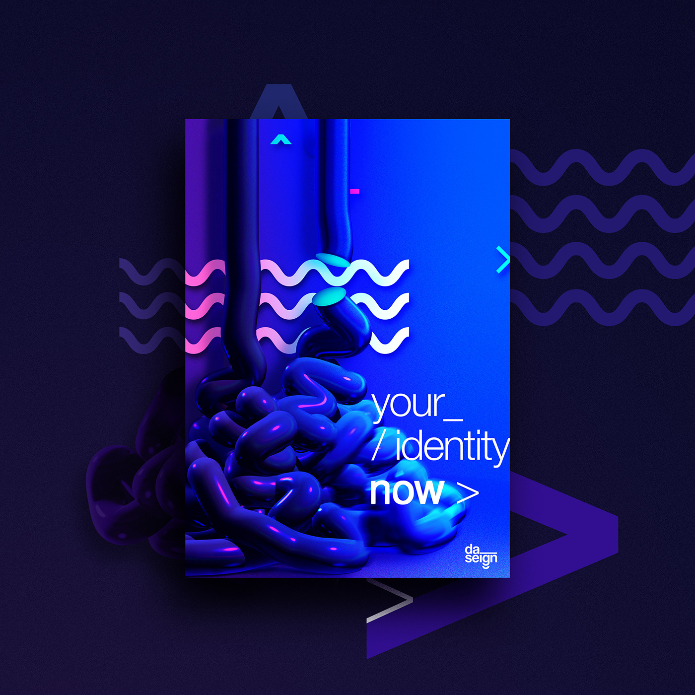 poster design 3D artwork c4d brand gradients fluid vibrant pop