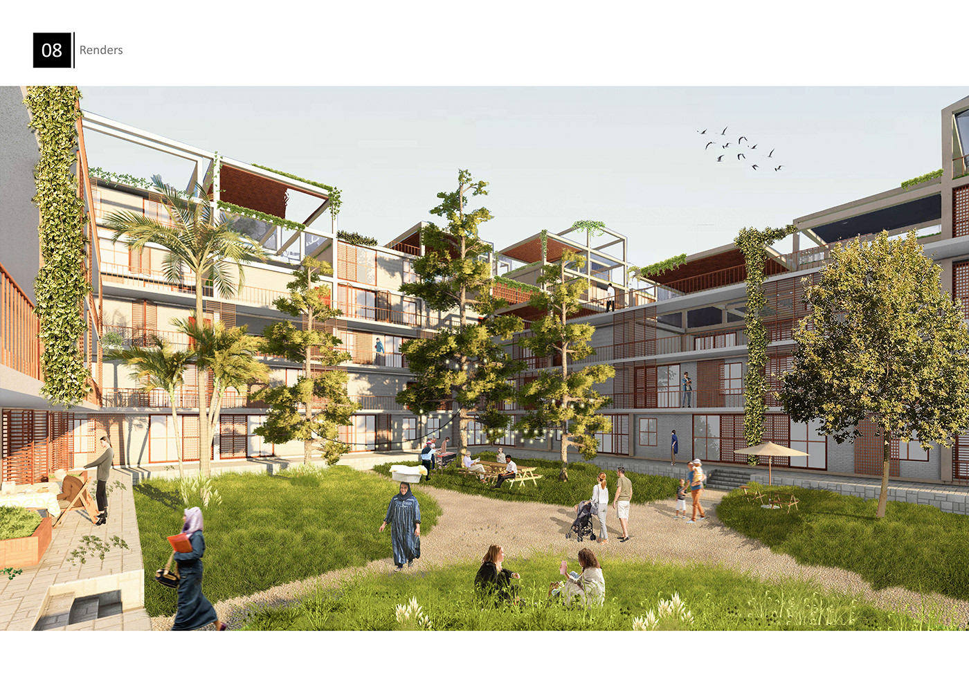 affordable housing modular architecture Render visualization culture Urban photoshop lumion