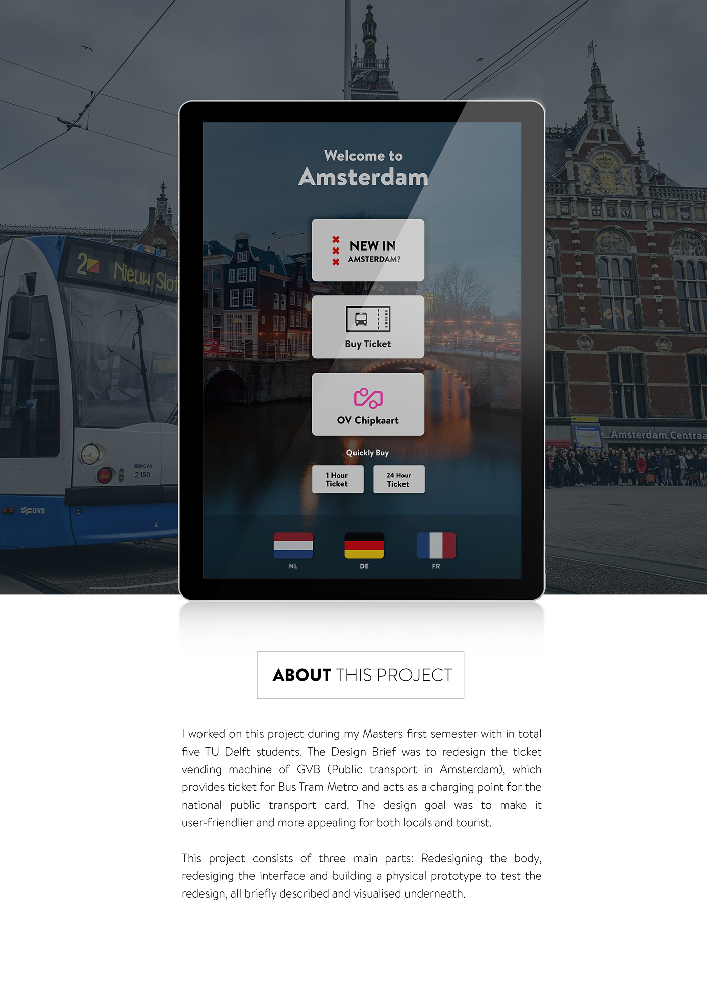 ticket user Experience design research public Transport amsterdam prototype Interface