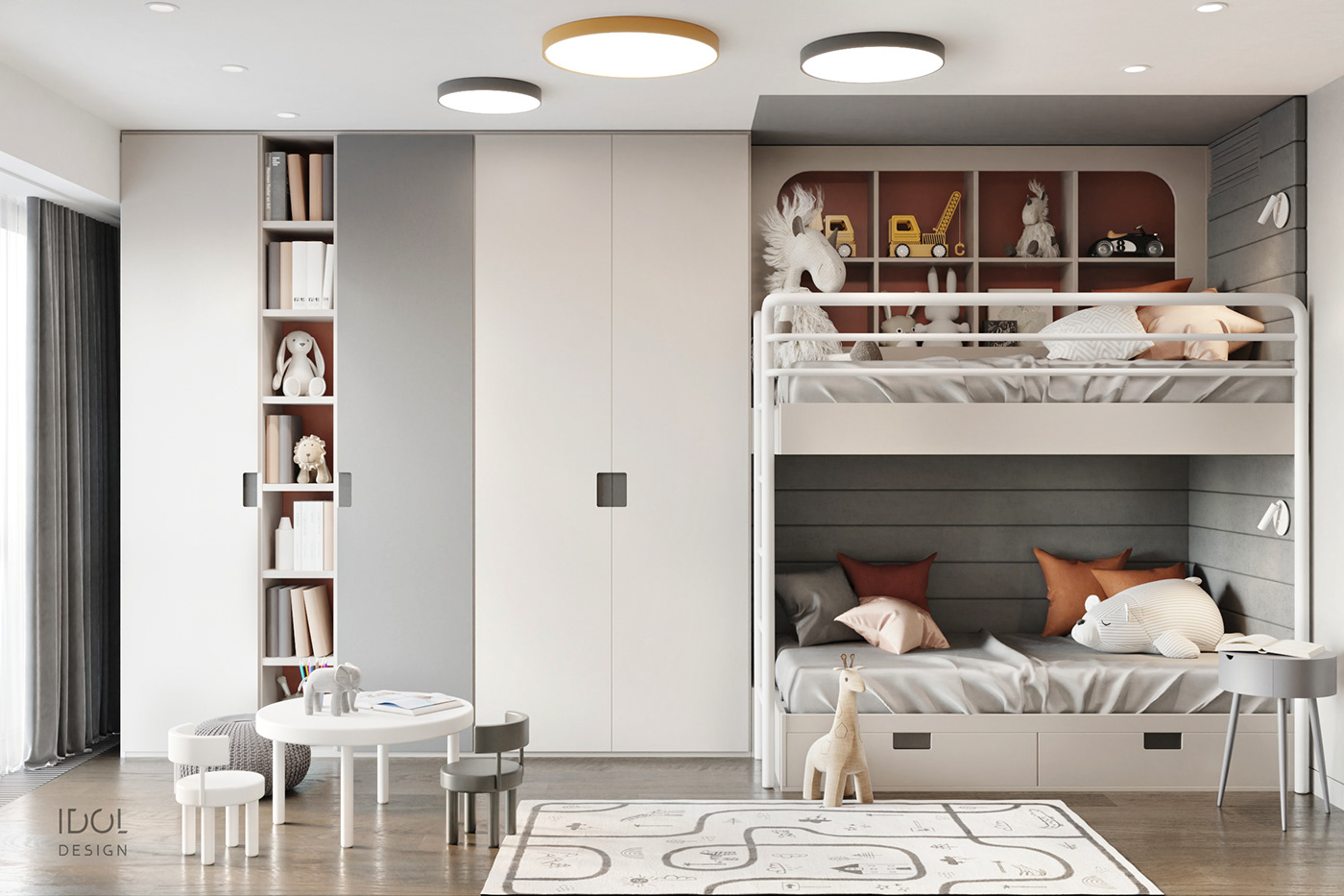 bright living room dark bedroom interior design  modern interior гипс в интерьере камень в интерьере современный интерьер яркий диван