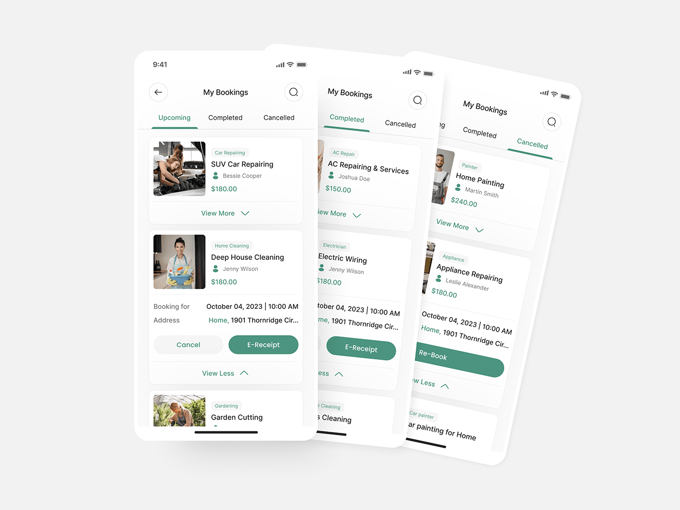 Home Cleaning and Service Booking Mobile App UIUX Design